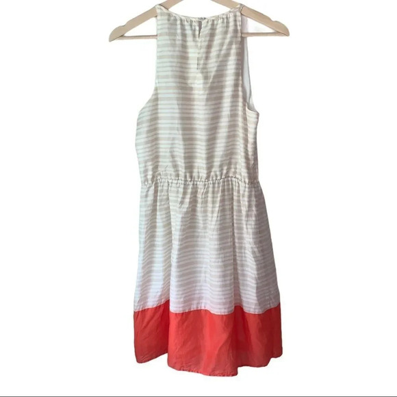 Old Navy Dress Striped Halter Tan White Orange - Picture 5 of 11